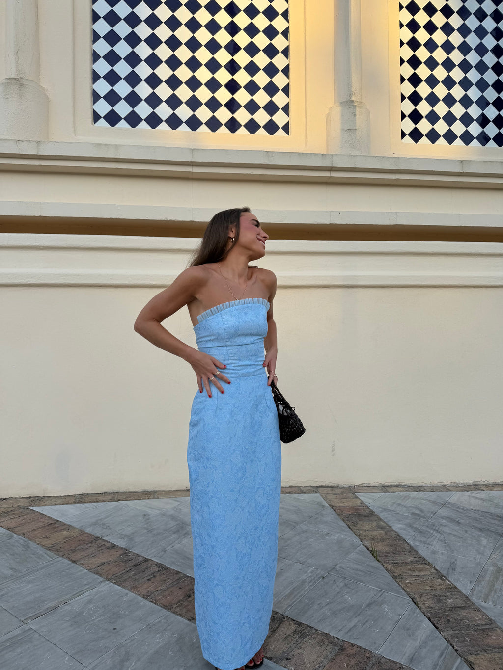 Falda Estampada Azul