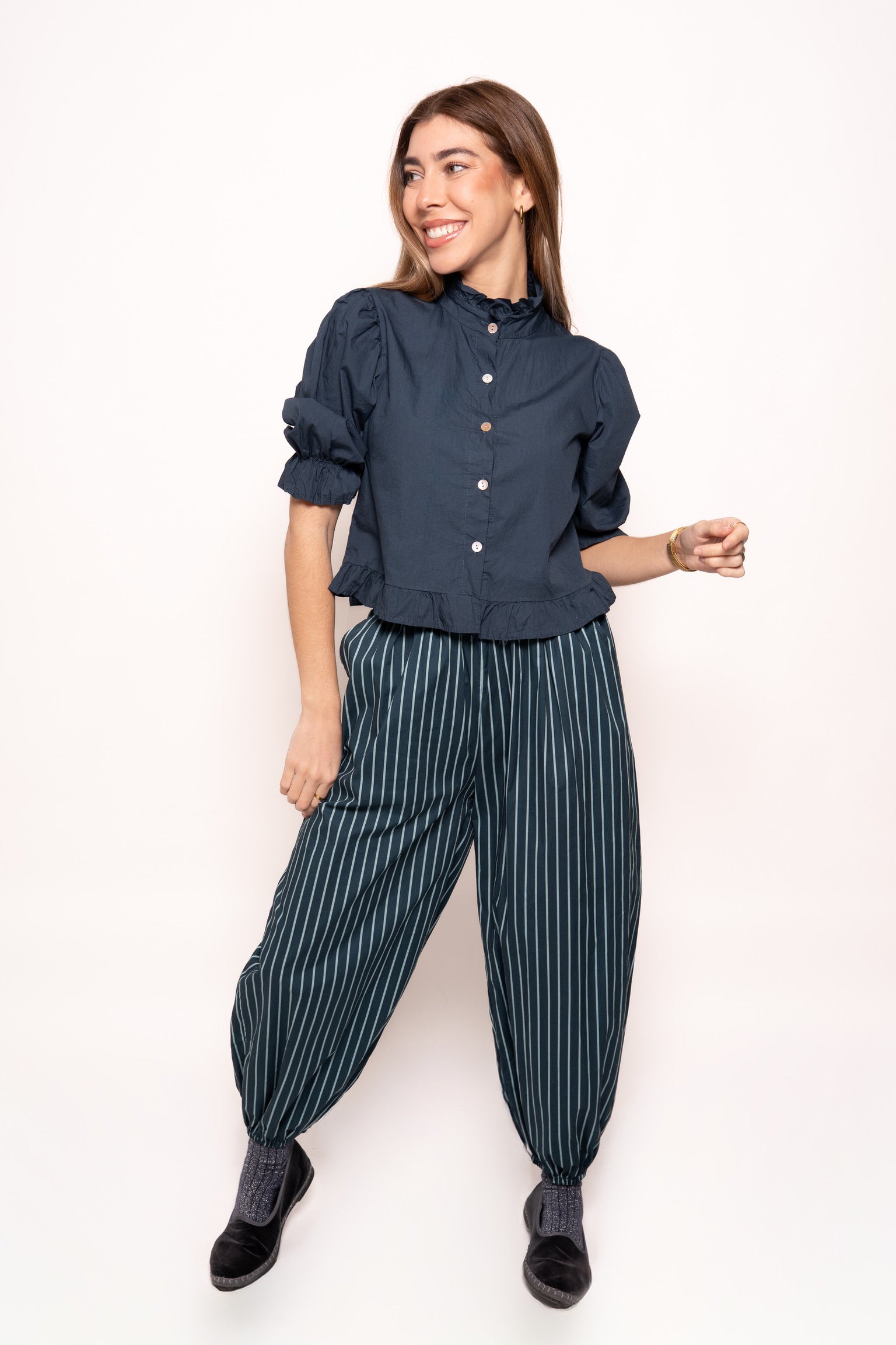 Pantalón rayas azul