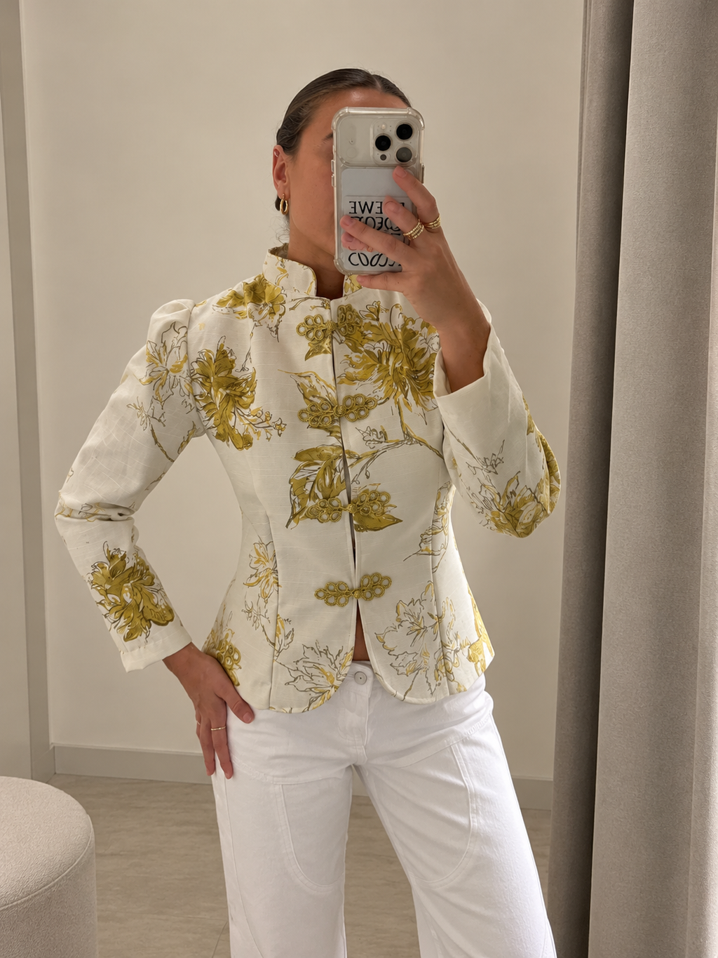 Chaqueta Estampada Amarilla