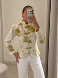 Chaqueta Estampada Amarilla