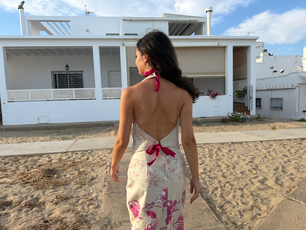 Top Lazo Fucsia