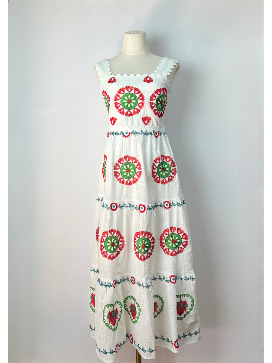 Vestido Bordado Blanco