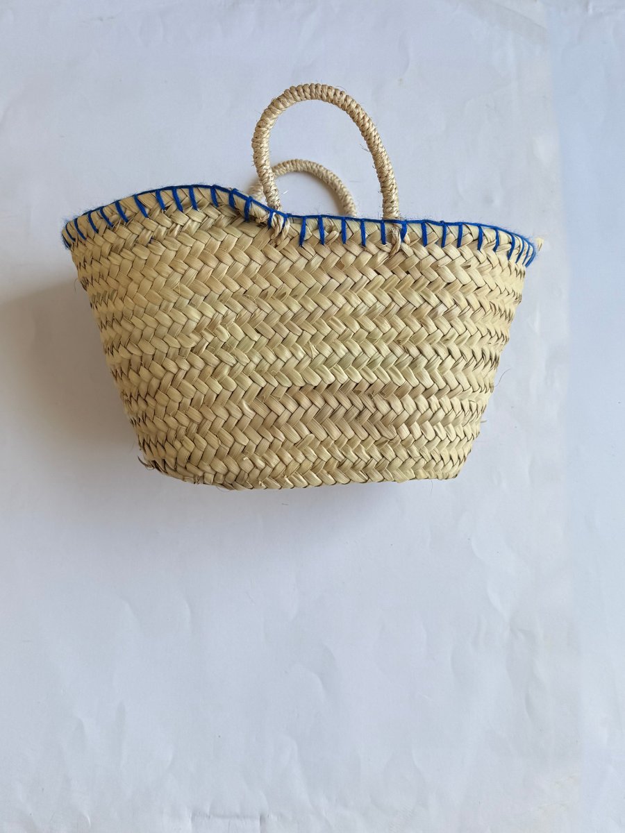 Cesta mini rombos azul