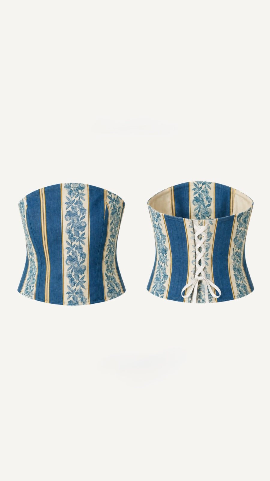Corsé Estampado Azul