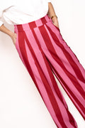 Pantalón rayas rosa