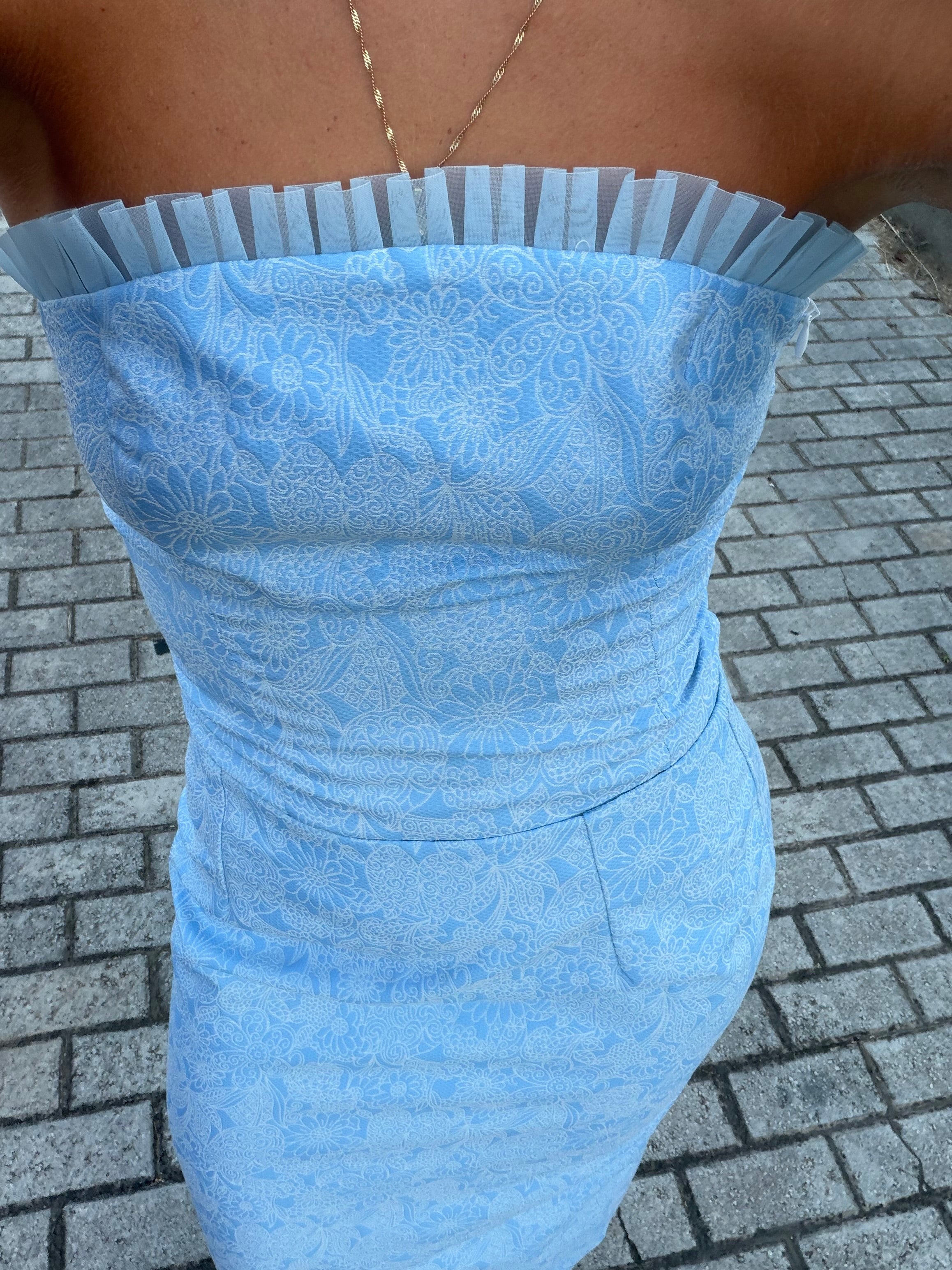 Falda Estampada Azul