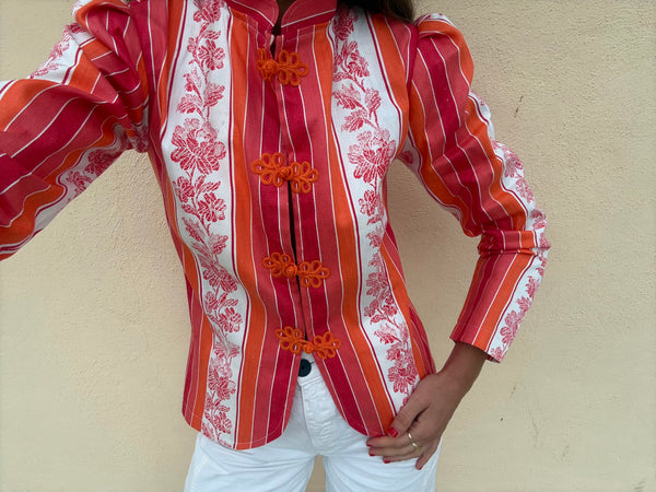 Chaqueta Estampada Naranja