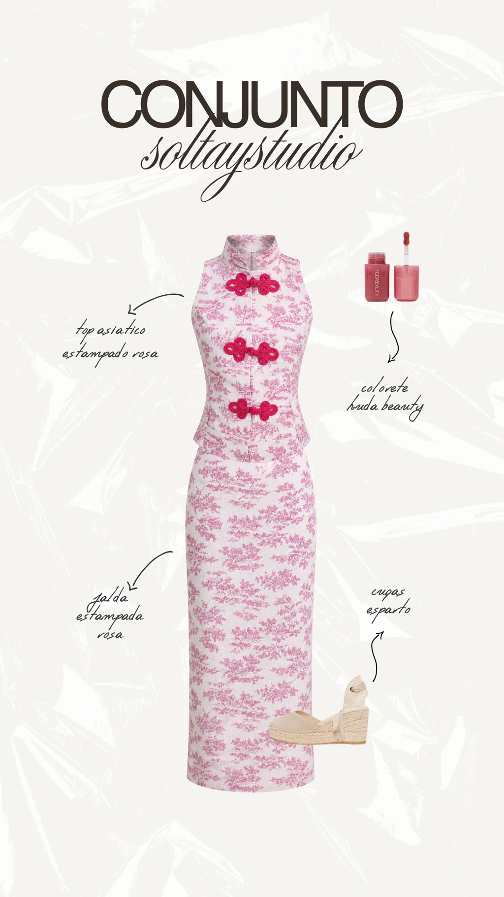 Falda Estampada Rosa