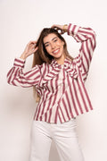 Blusa Rayas Rosa
