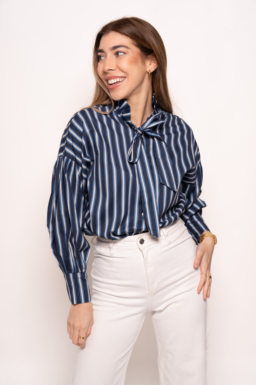 Blusa Rayas Azul