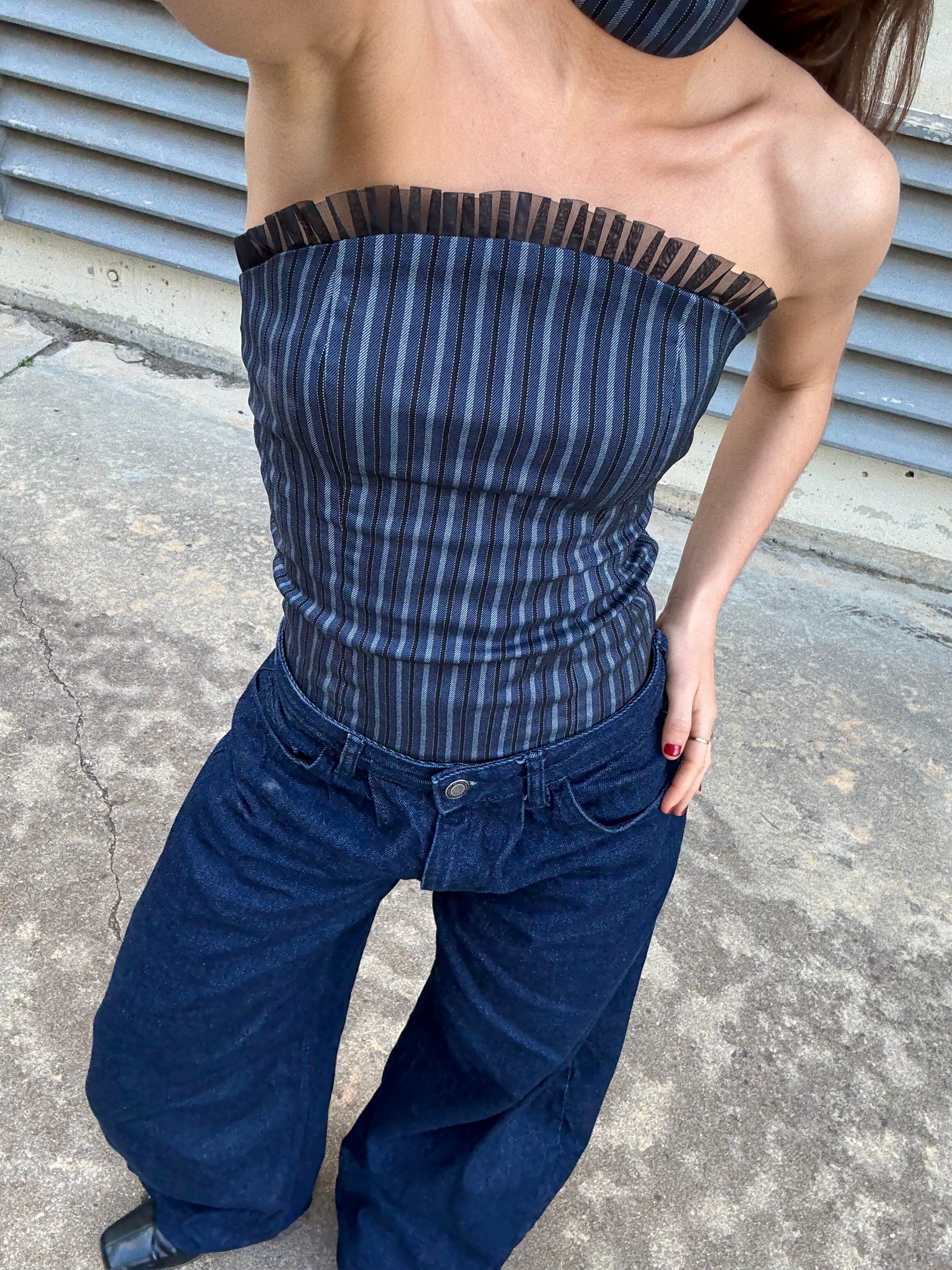 Top Palabra de Honor Tejido Rayas