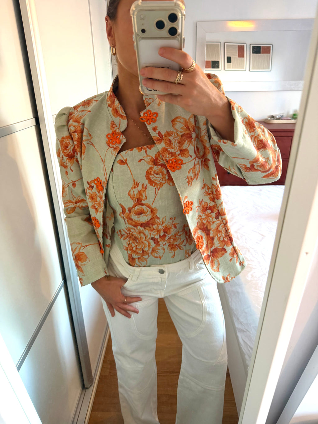 Corsé Estampado Naranja