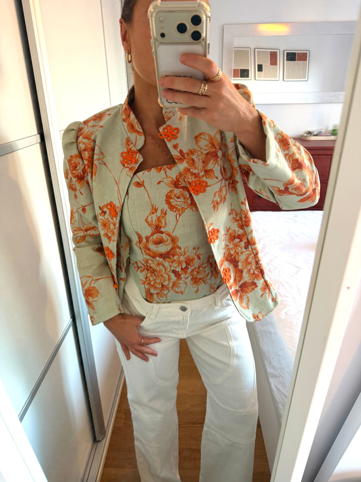 Corsé Estampado Naranja