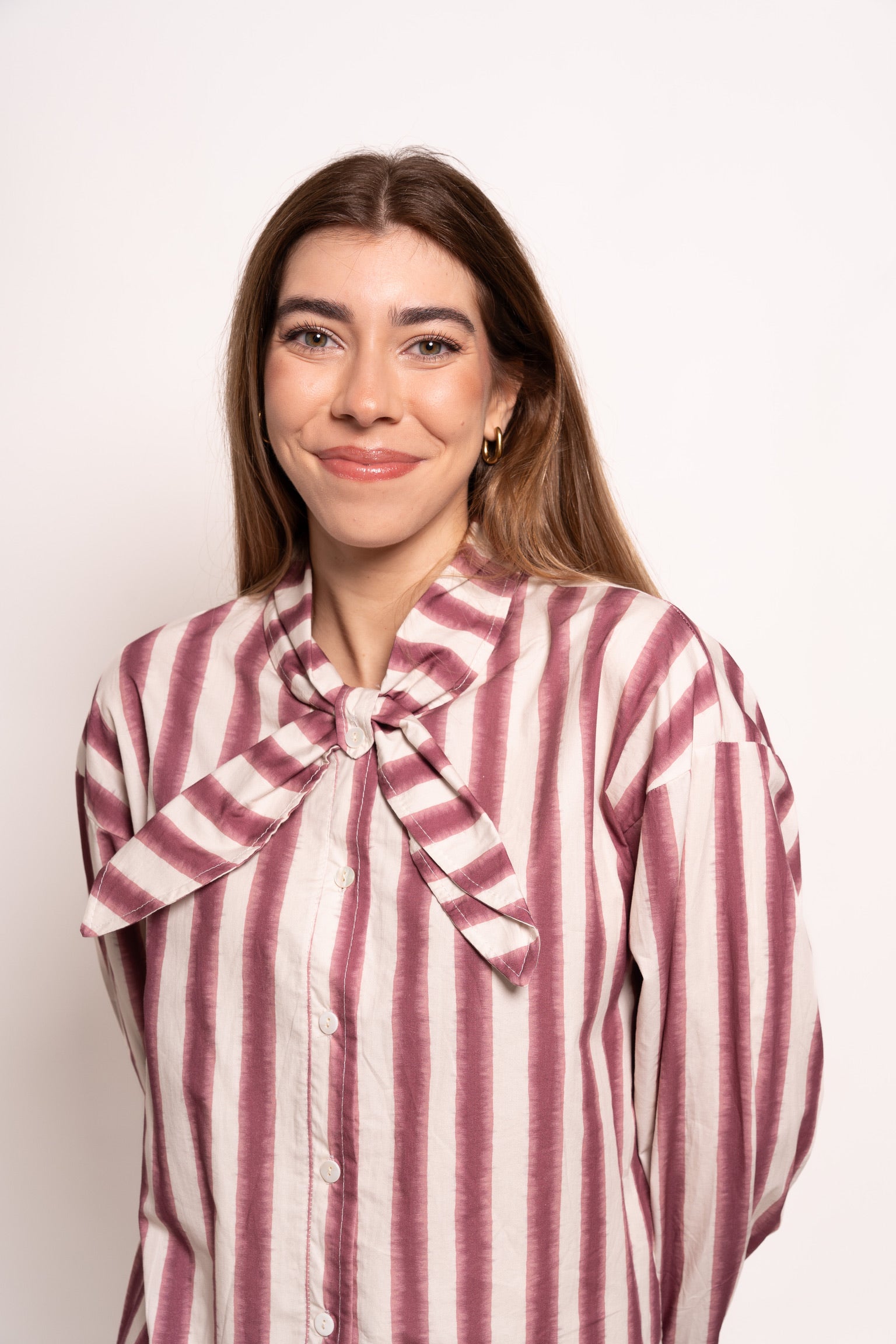 Blusa Rayas Rosa