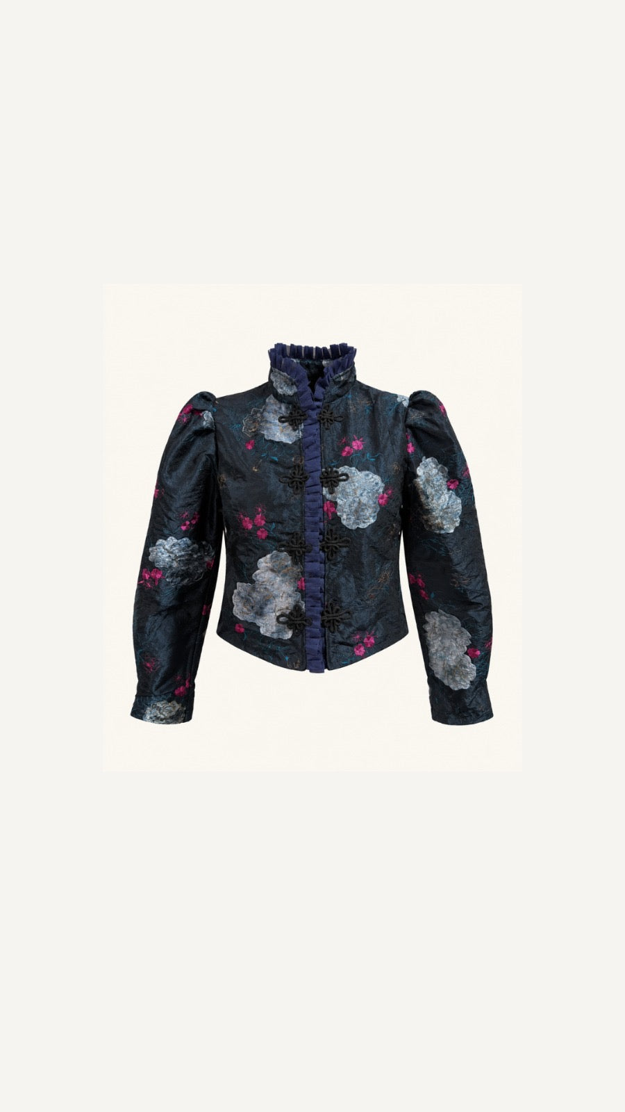 Chaqueta Estampada Azul