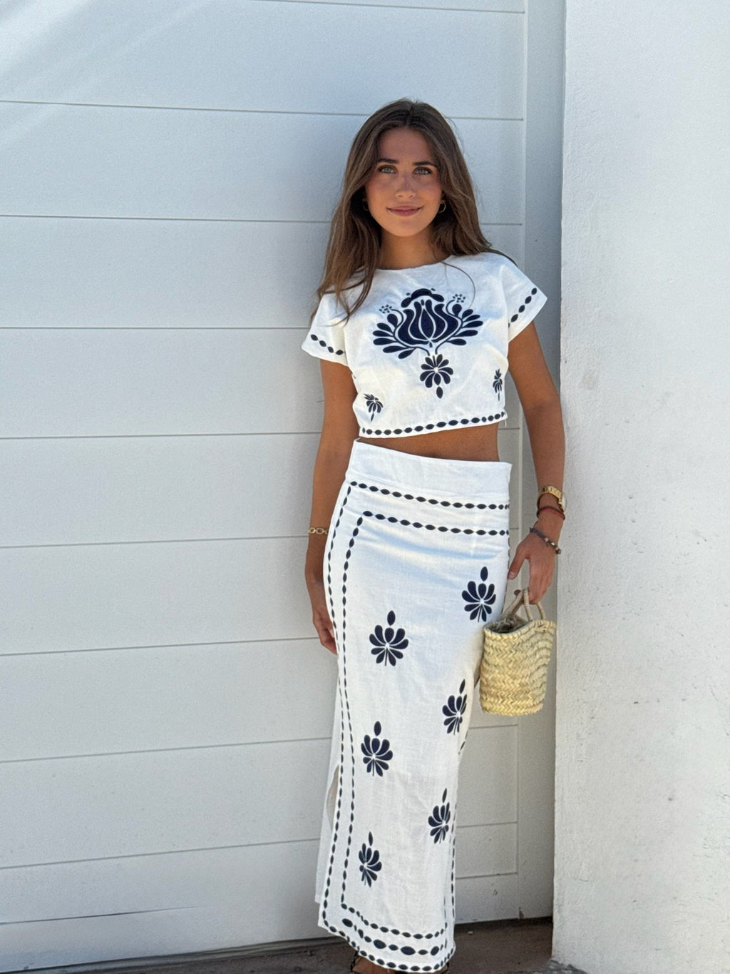 Conjunto Bordado Blanco