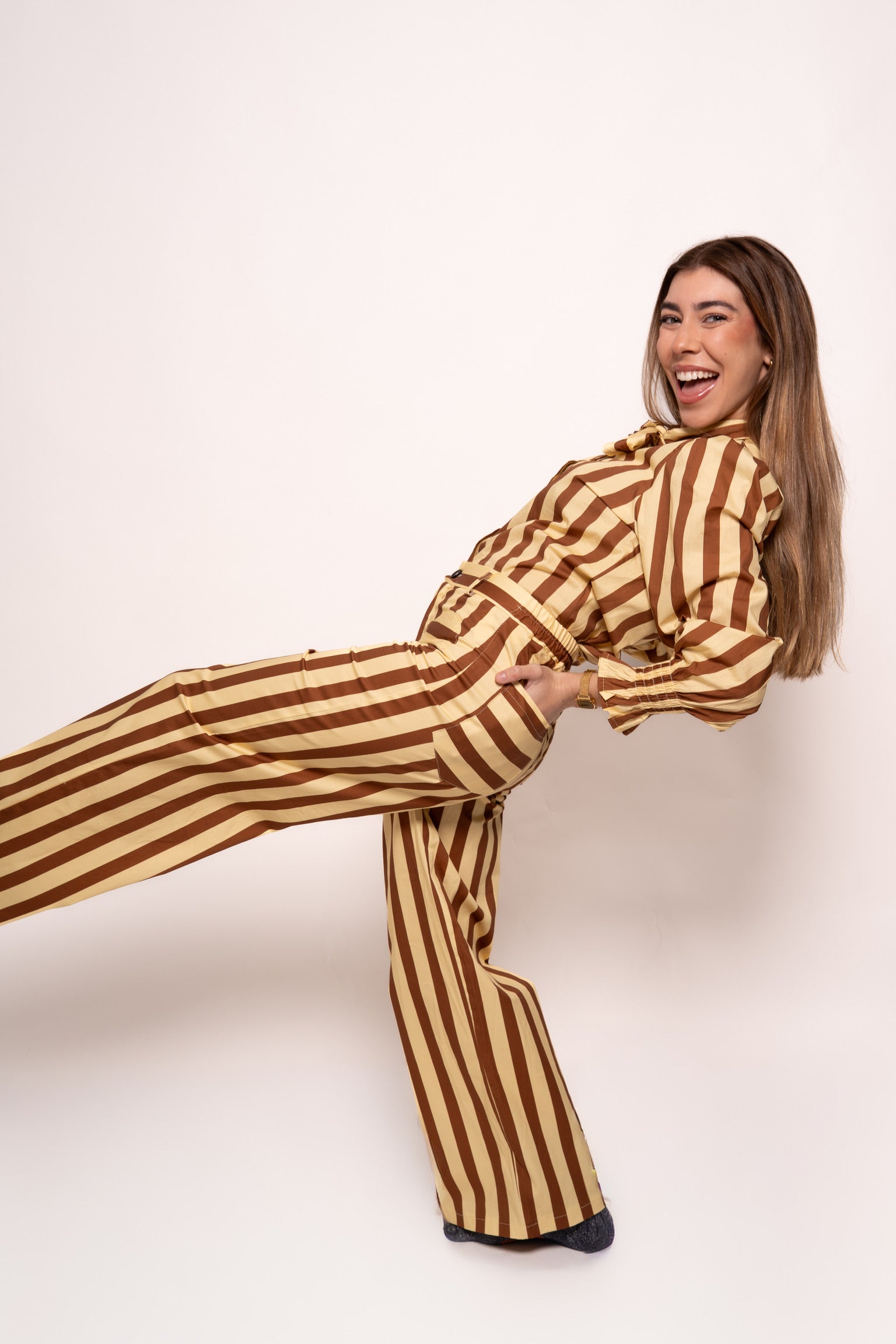 Conjunto rayas estampado