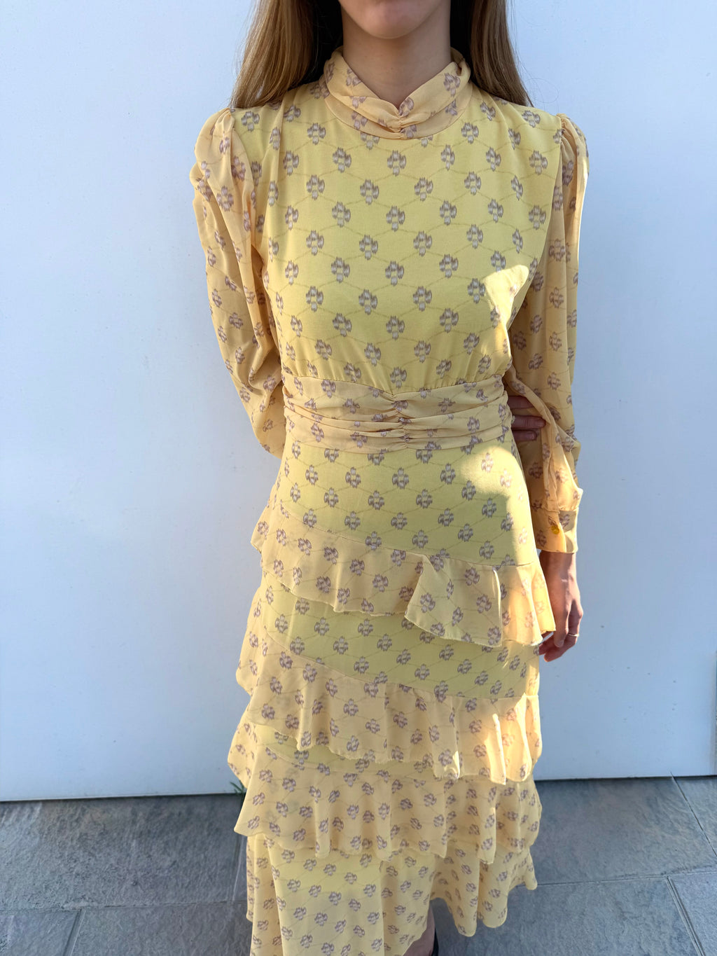Vestido Volantes Amarillo