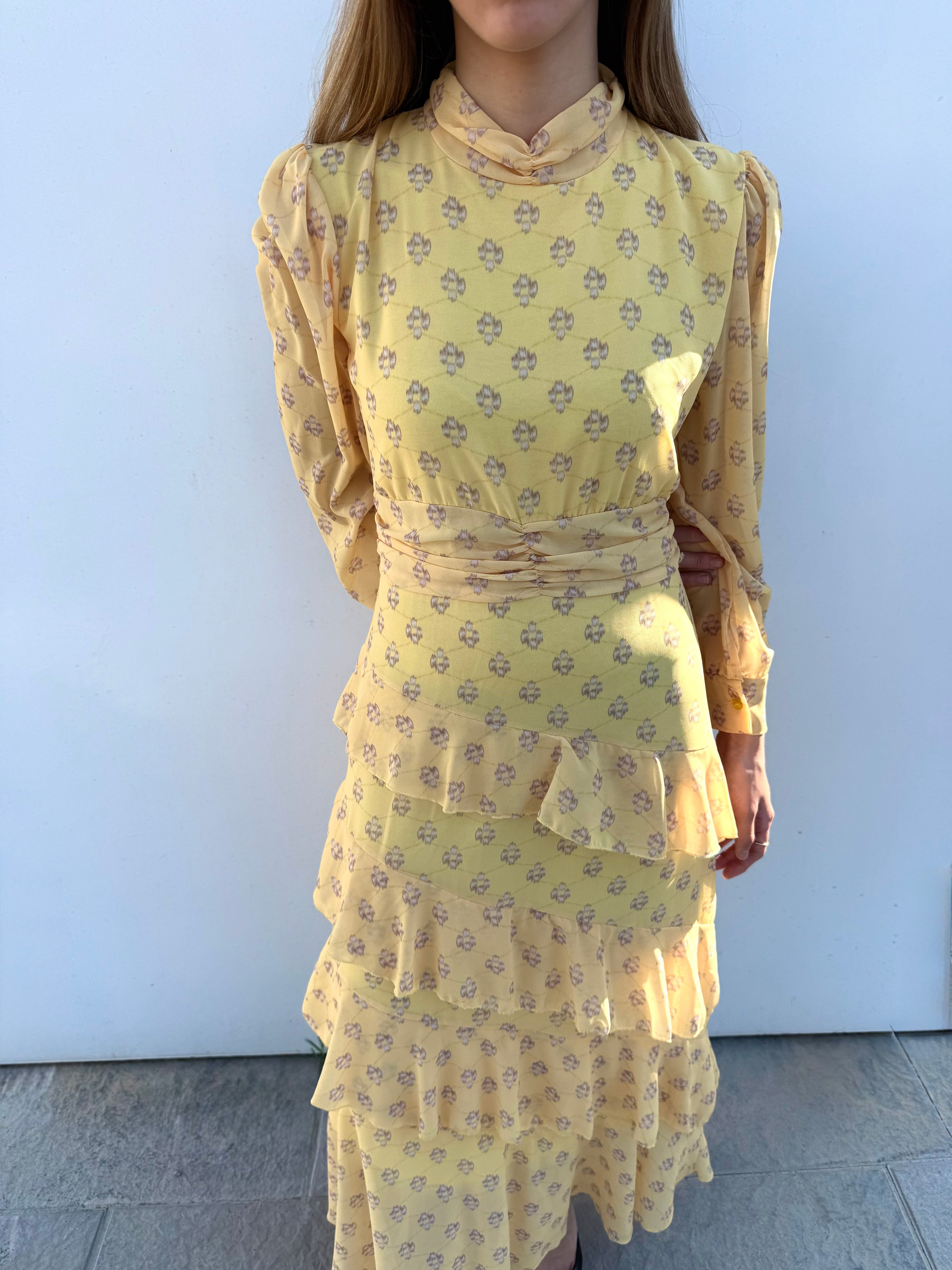 Vestido Volantes Amarillo