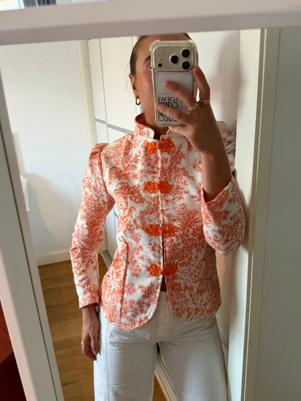 Chaqueta Estampada Naranja