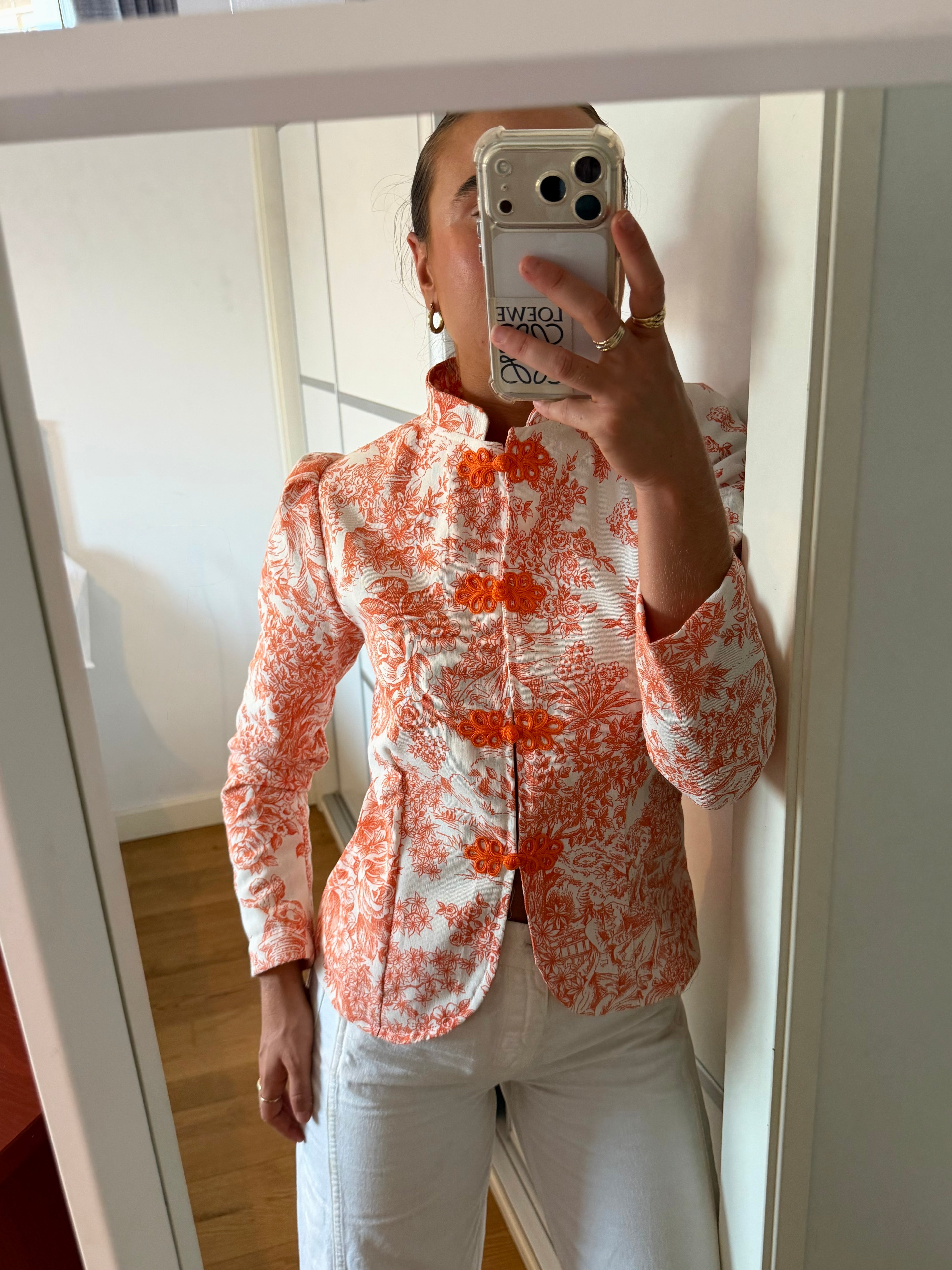 Chaqueta Estampada Naranja