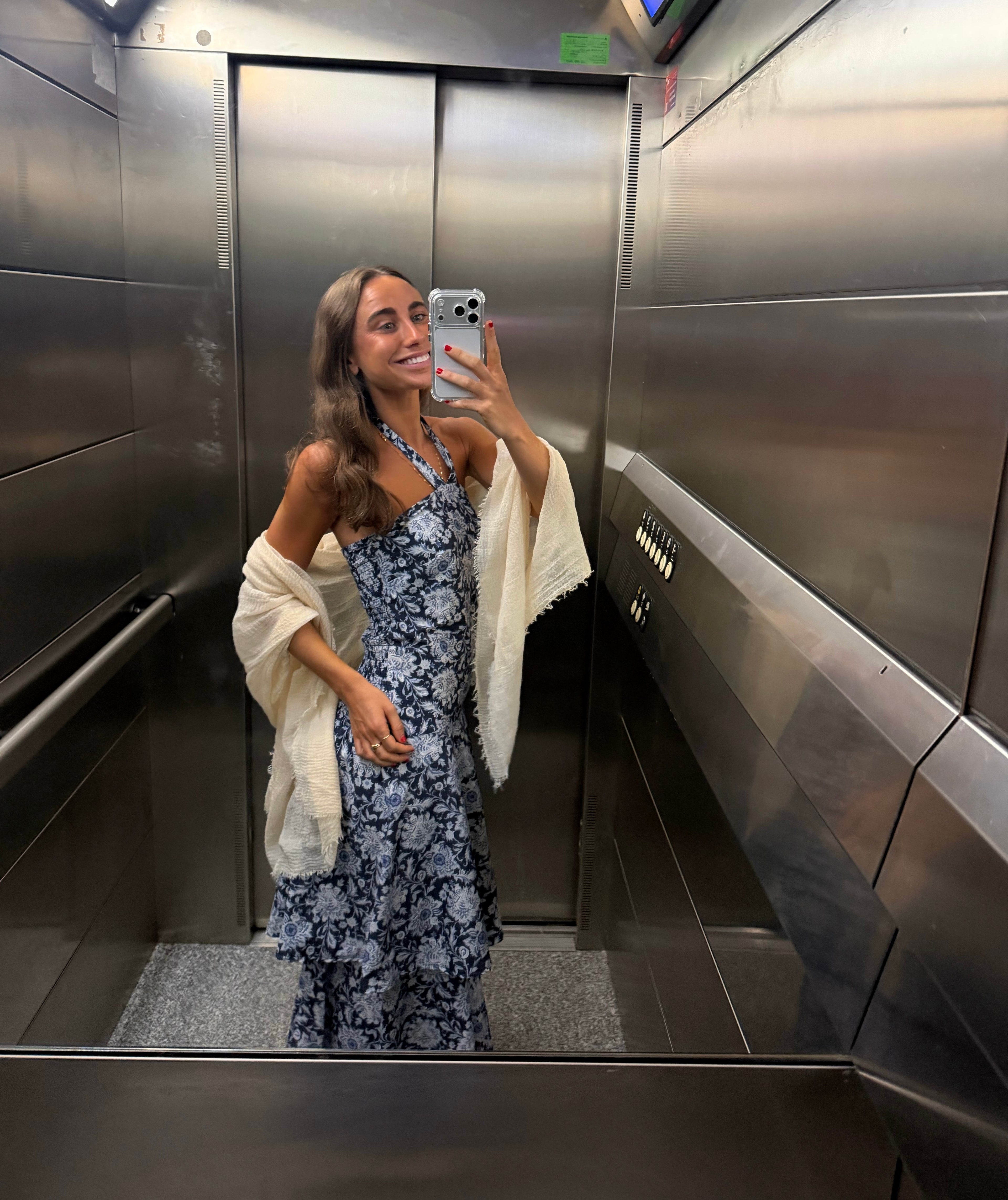 Vestido Estampado Azul