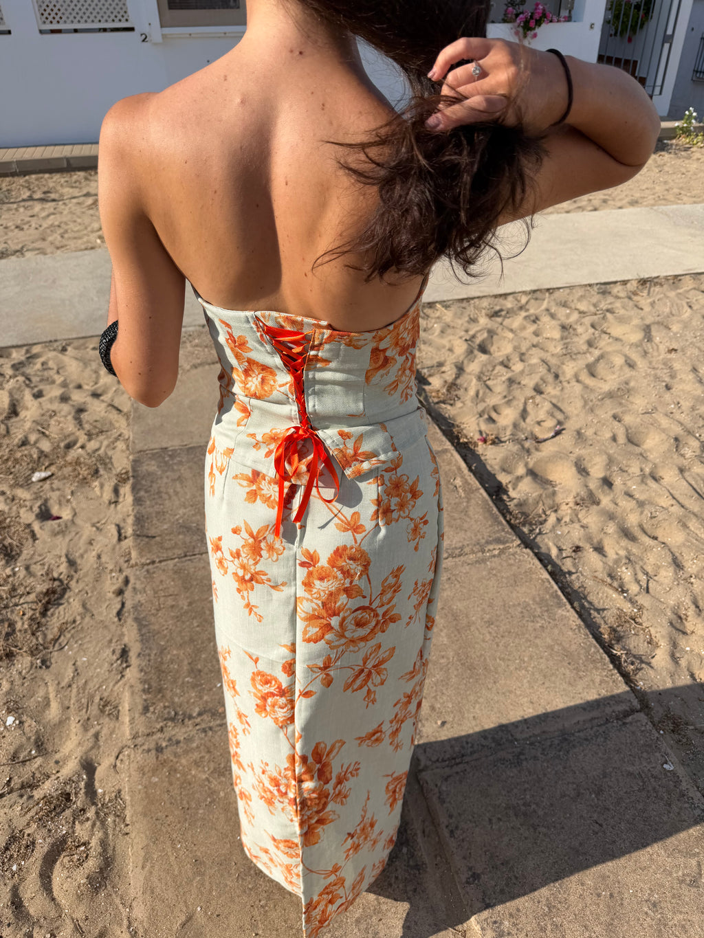 Corsé Estampado Naranja