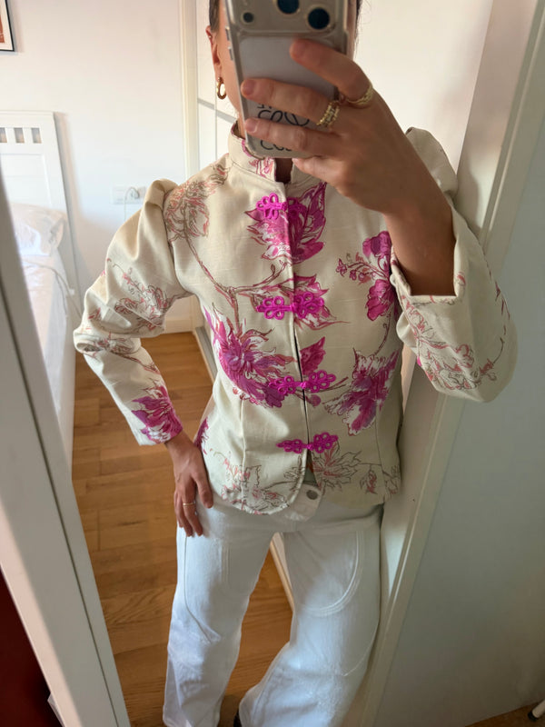 Chaqueta Estampada Fucsia
