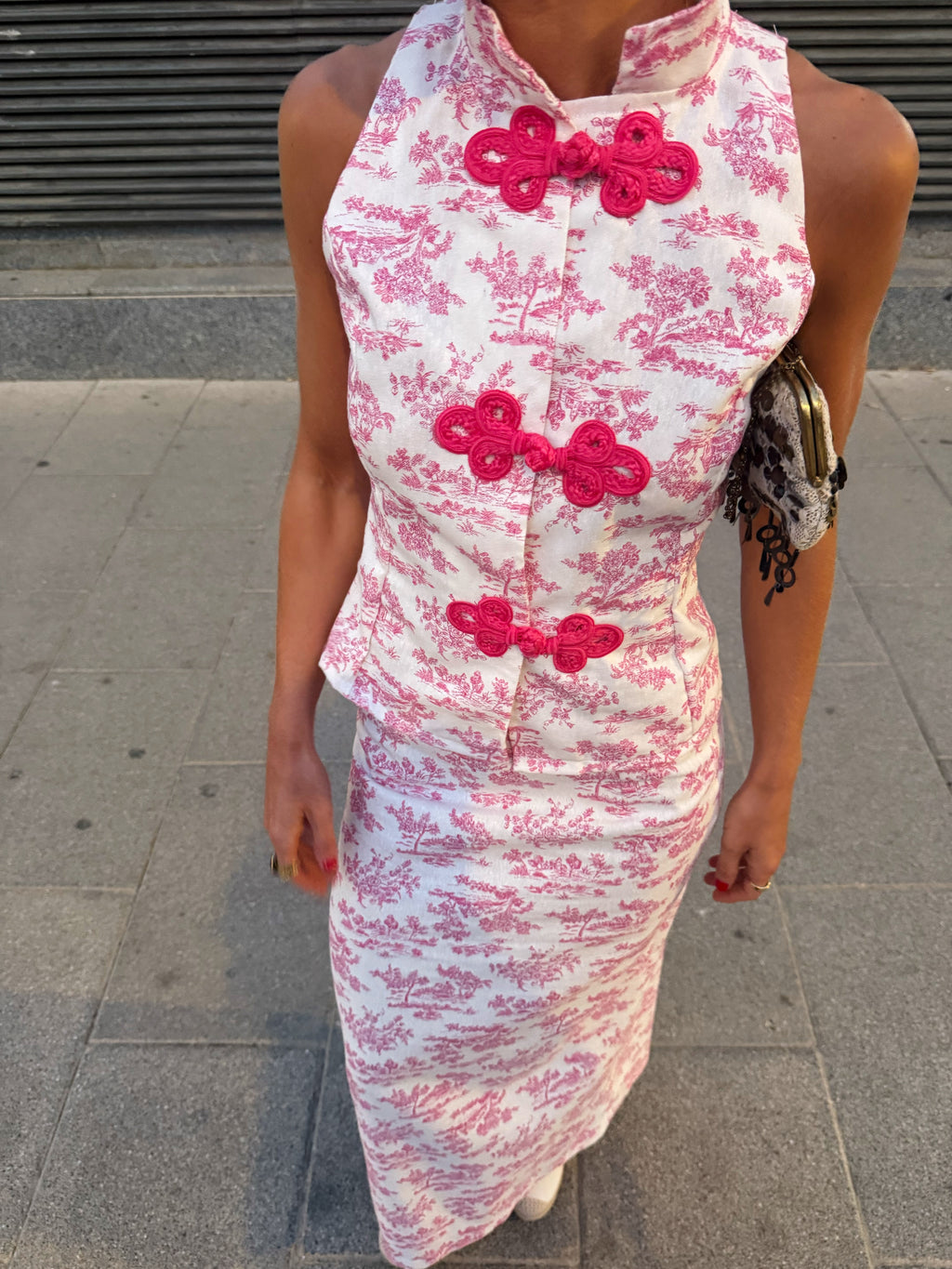 Falda Estampada Rosa