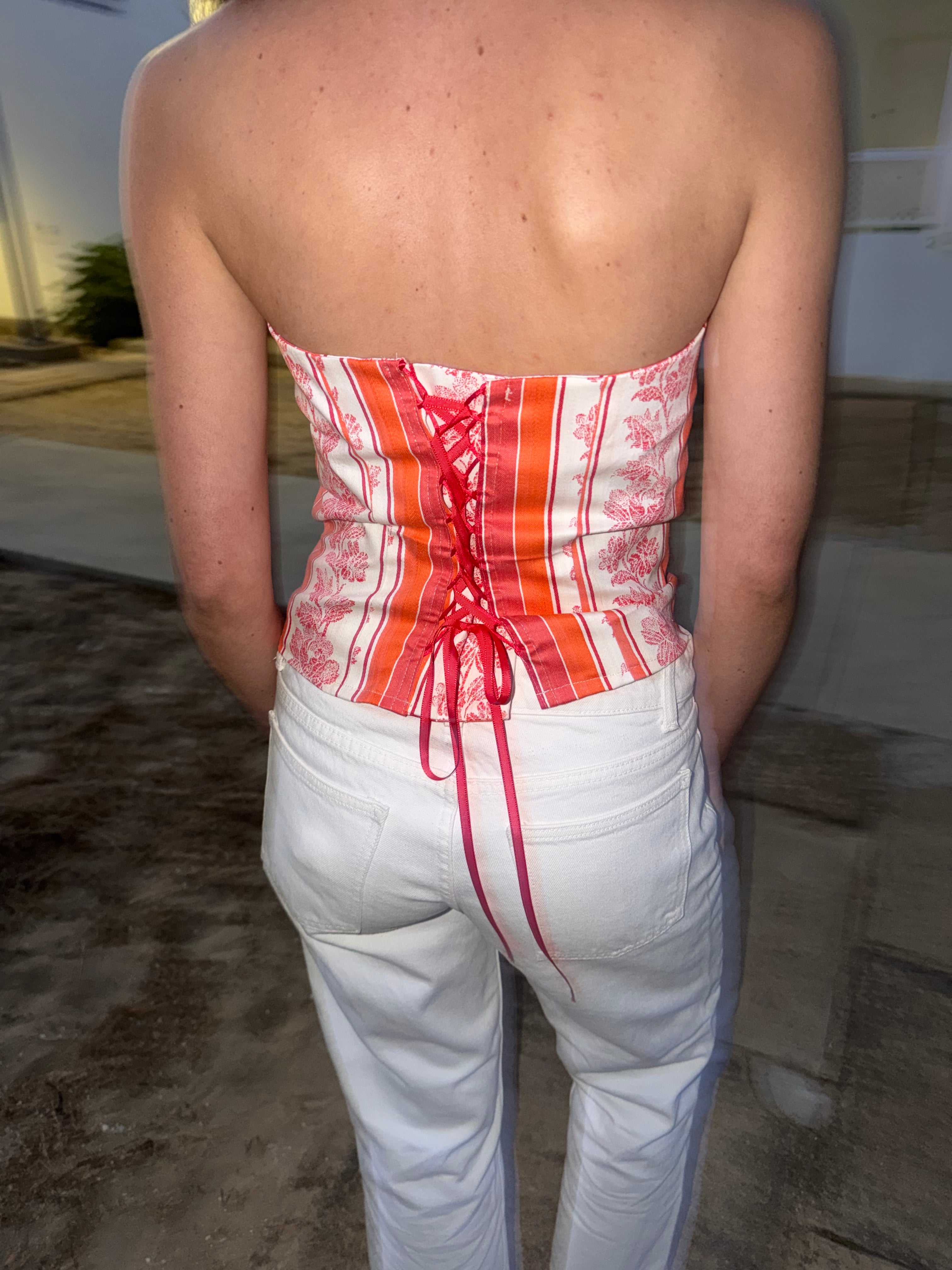 Corsé Estampado Naranja