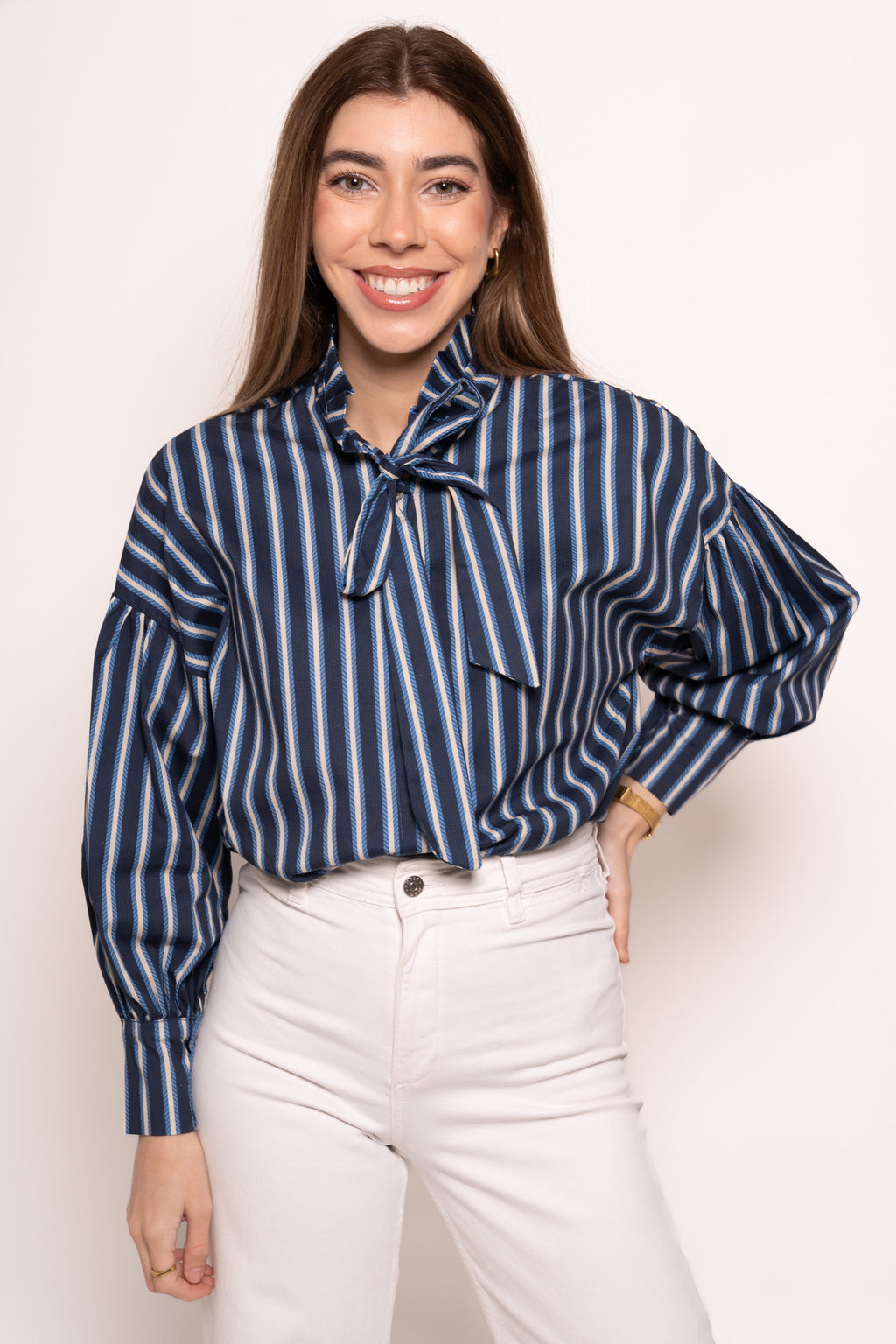 Blusa Rayas Azul