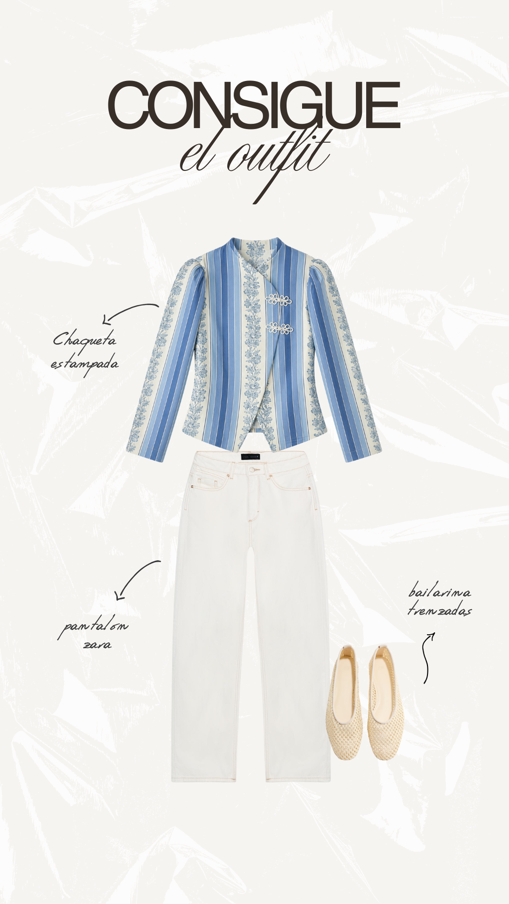 Chaqueta Estampada Azul