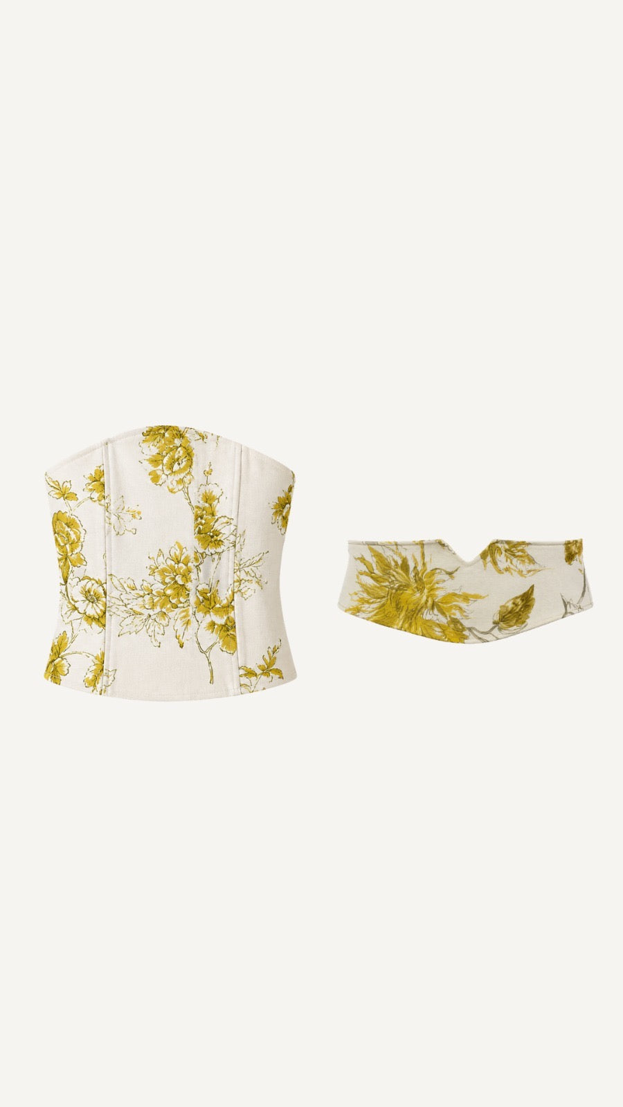 Corsé Estampado Amarillo