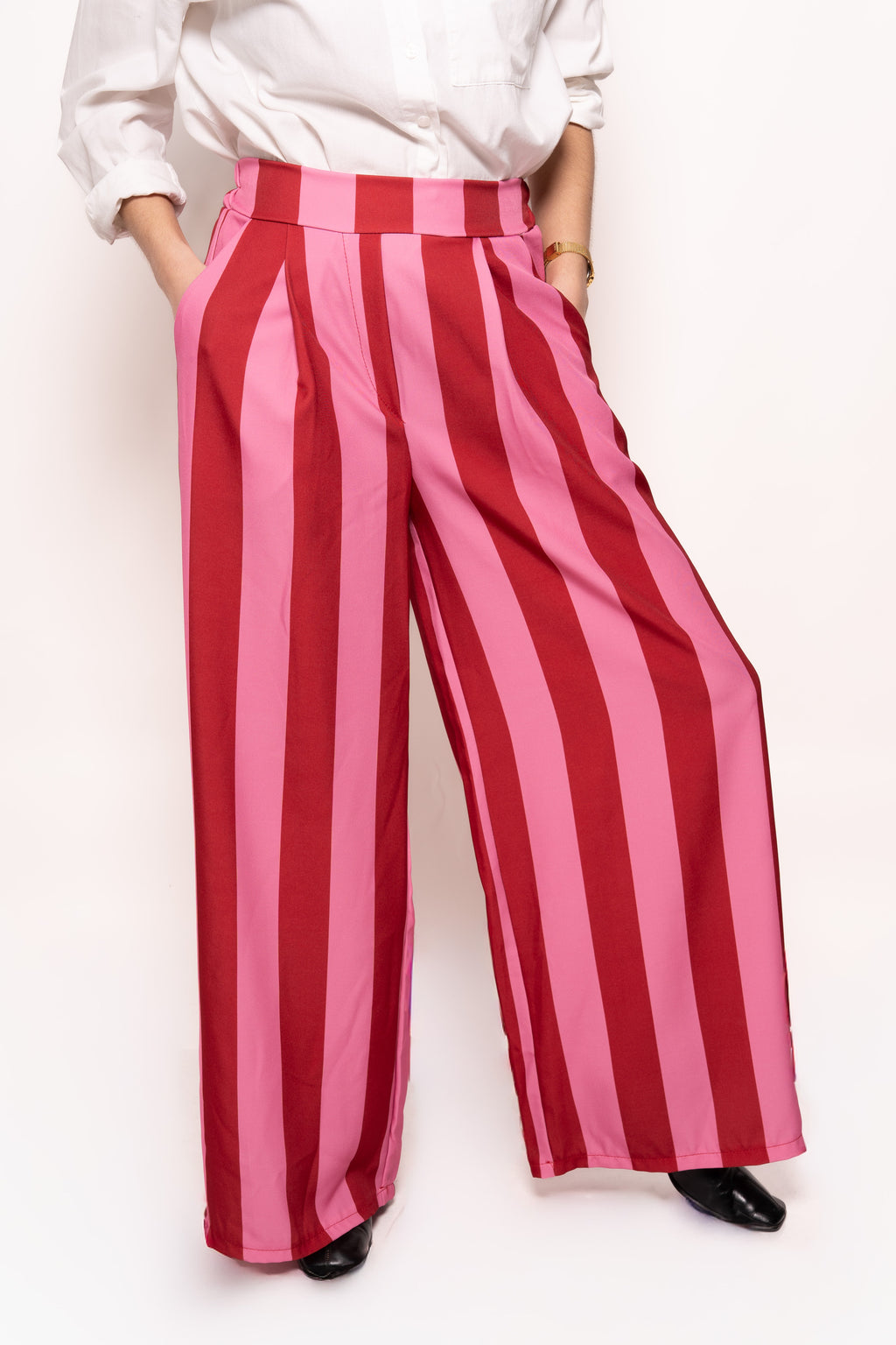 Pantalón rayas rosa