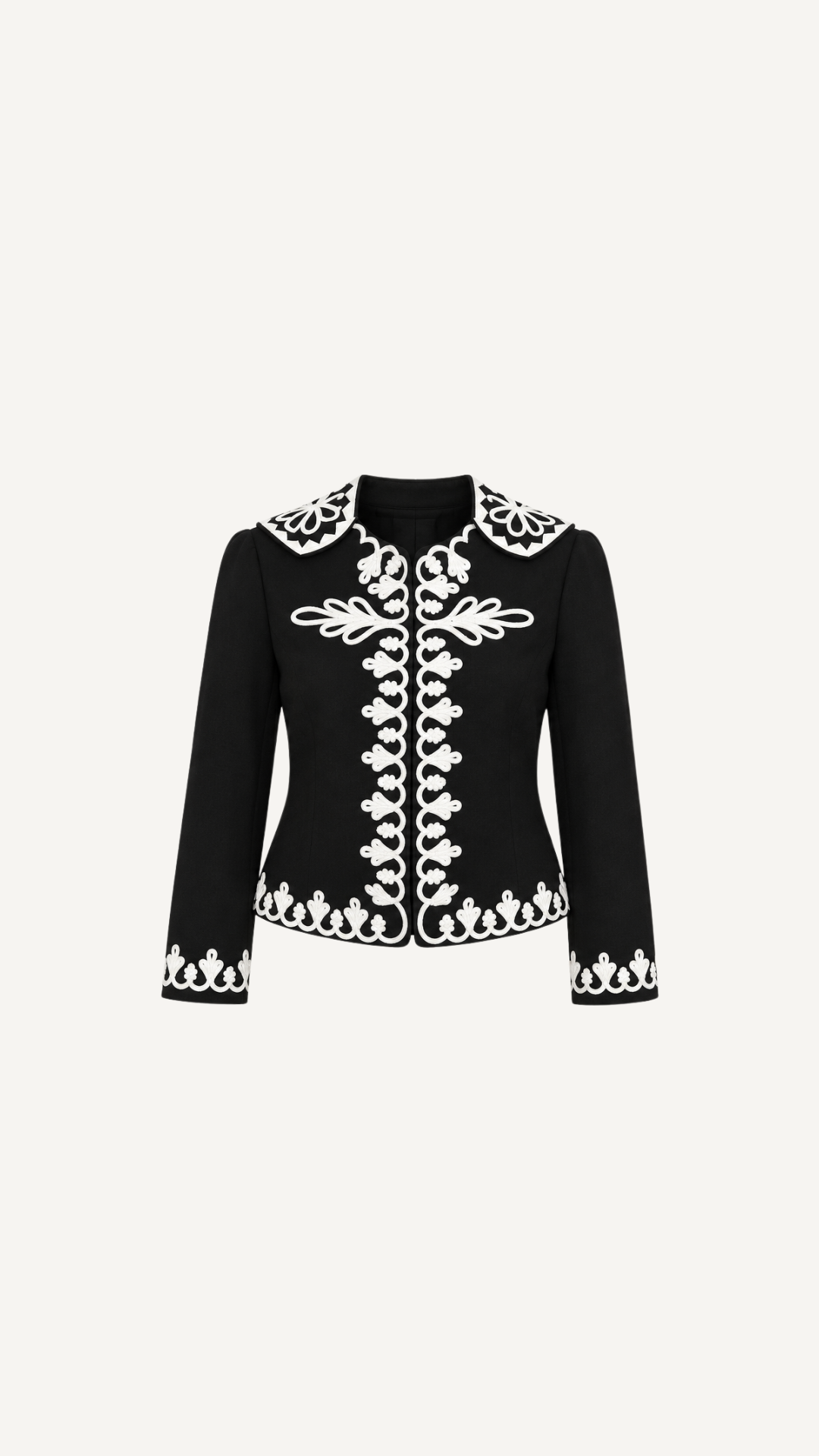 Chaqueta Bordada Negra