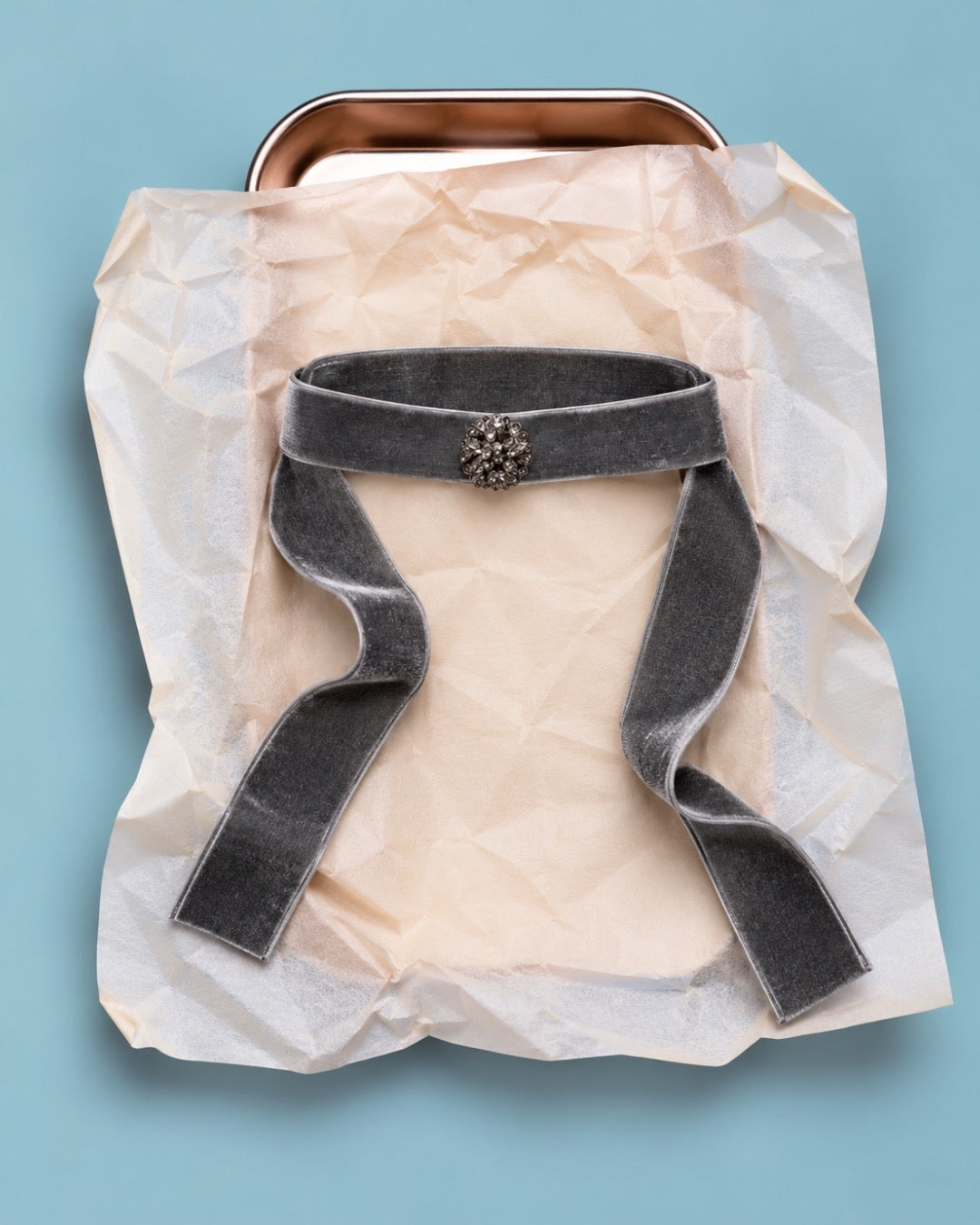 Choker Piedra Plateada