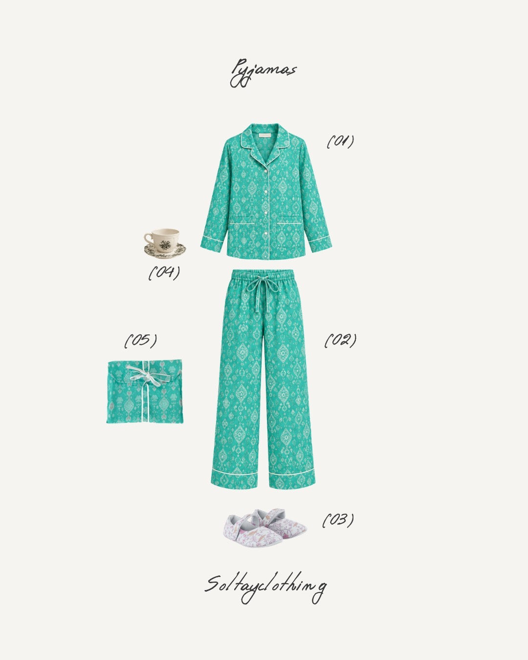 Pijama Agua Marina
