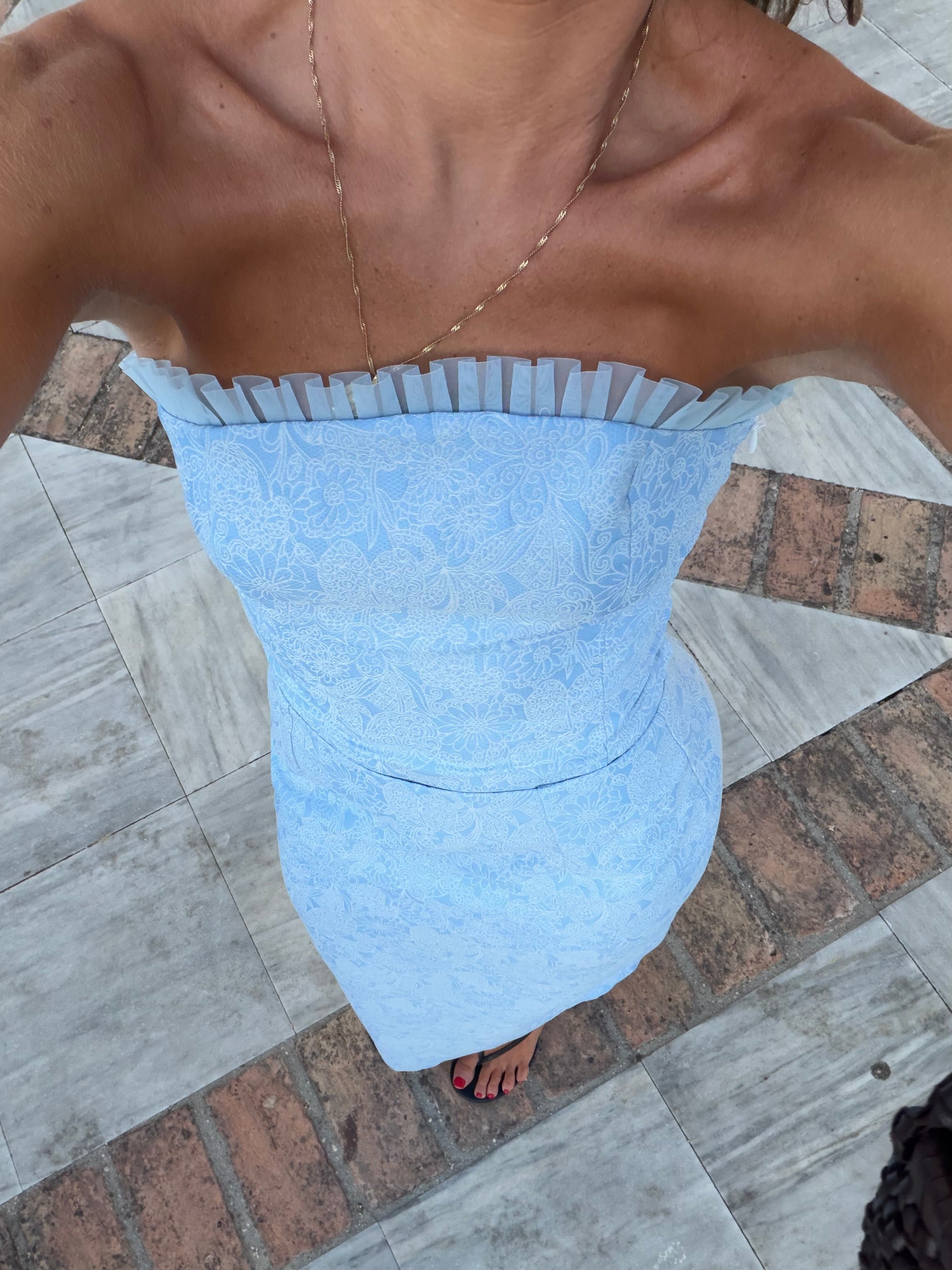 Top Estampado Azul