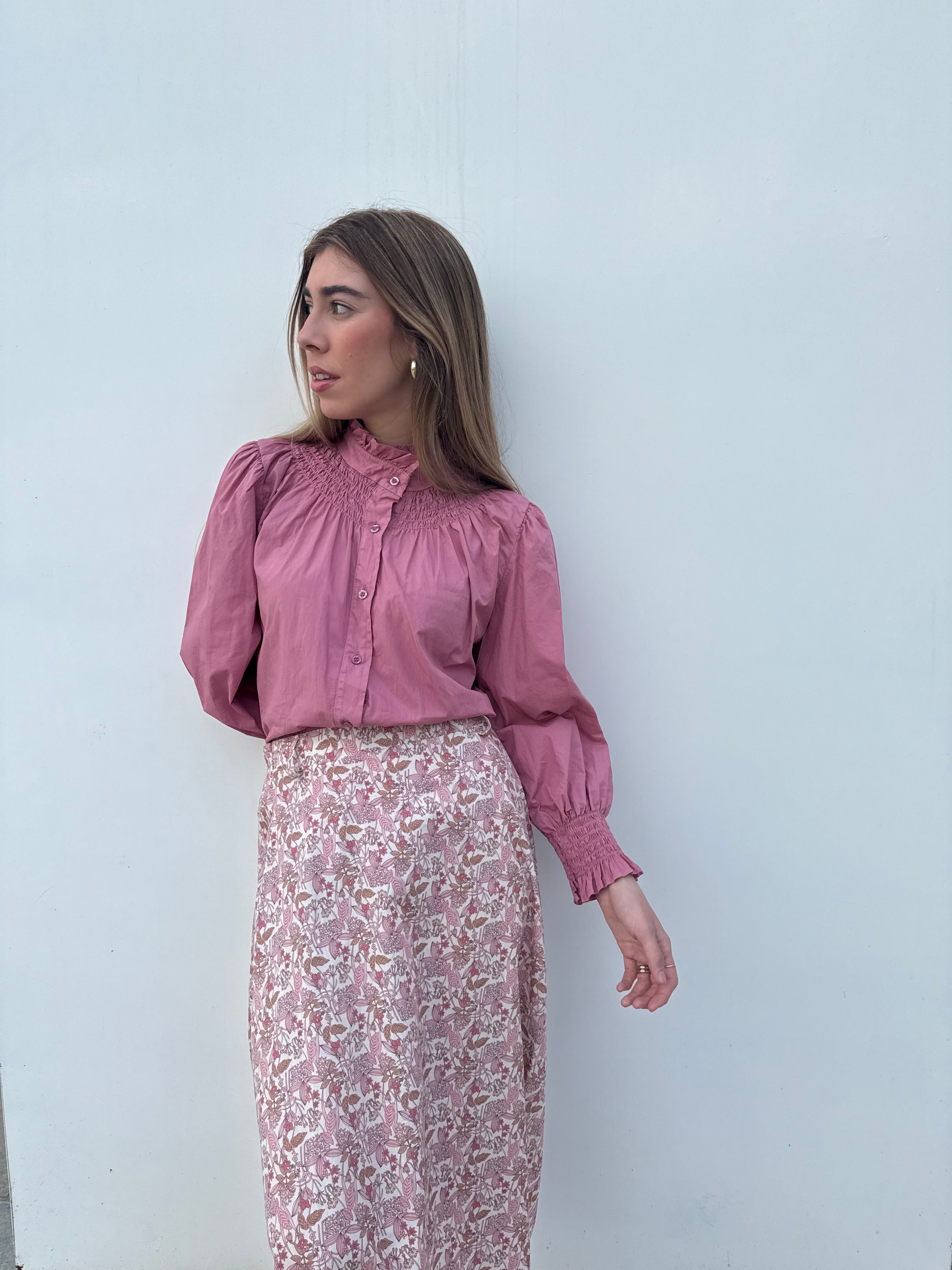 Blusa Rosa Cuello