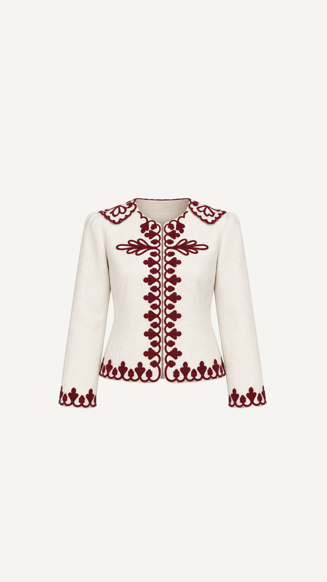 Chaqueta Bordada Blanca