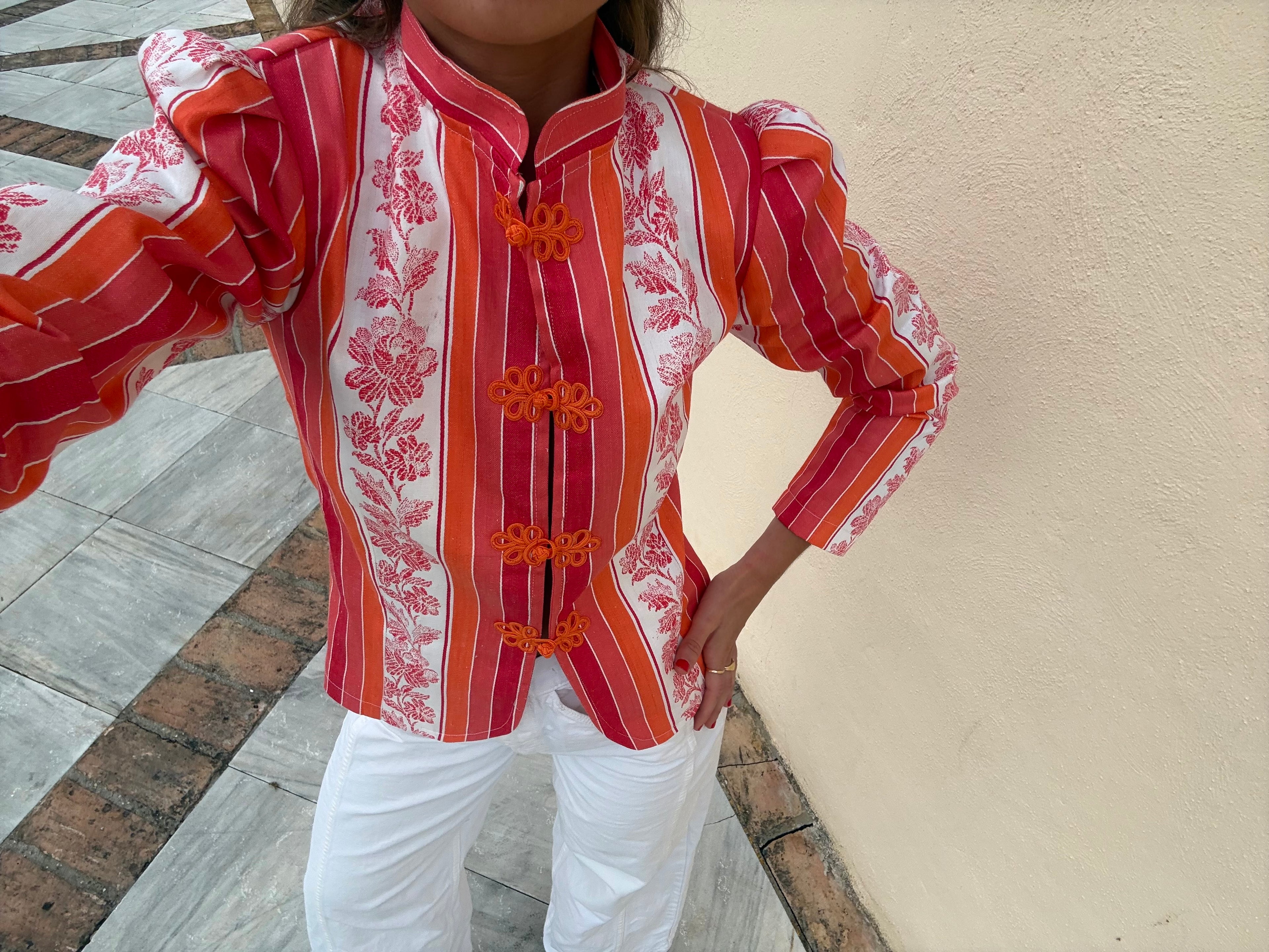 Chaqueta Estampada Naranja