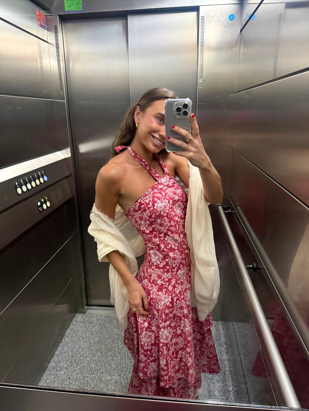 Vestido Estampado Rojo
