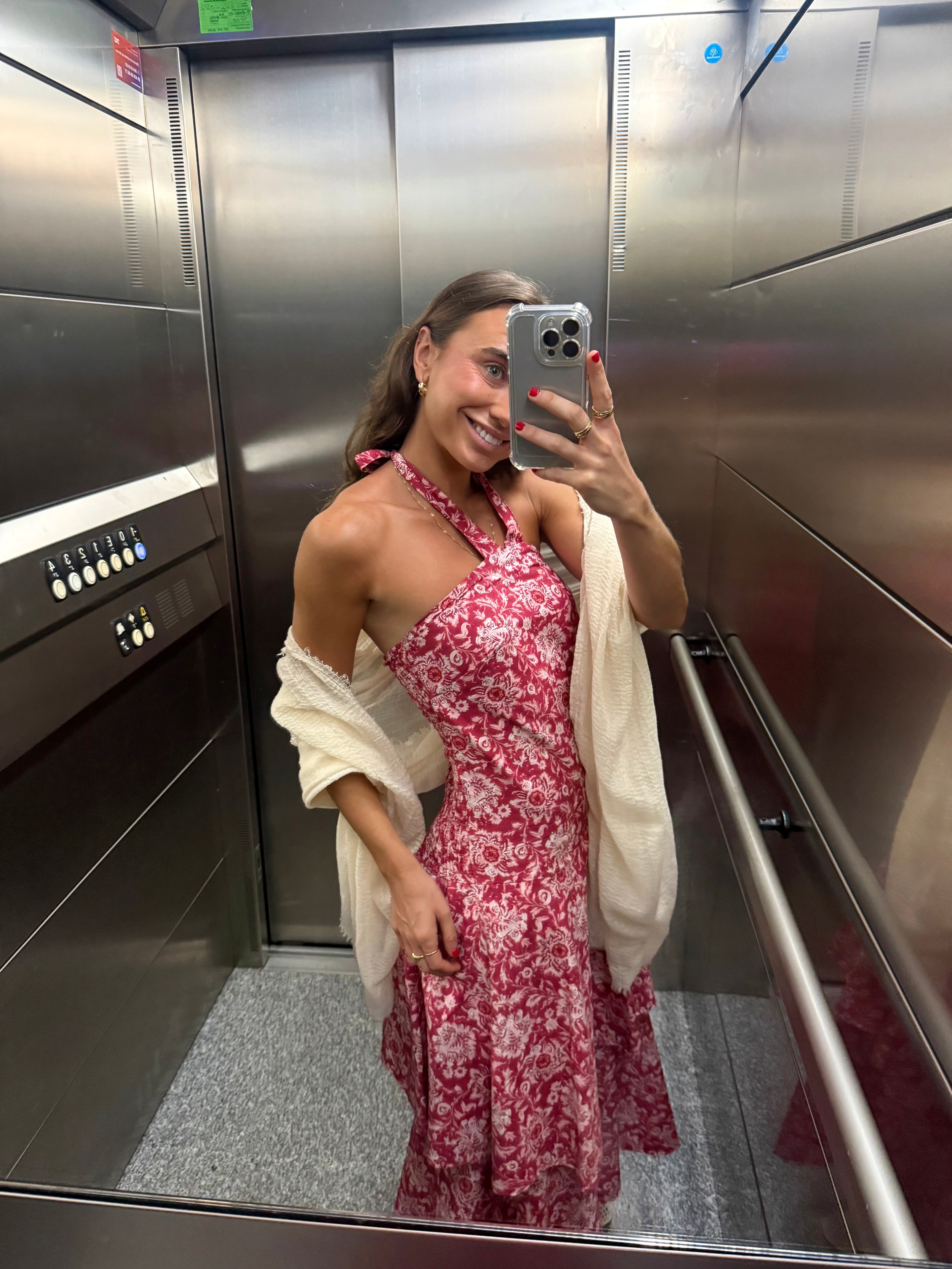 Vestido Estampado Rojo