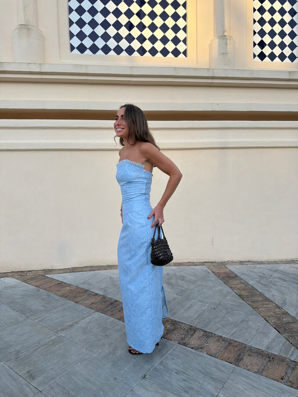 Falda Estampada Azul