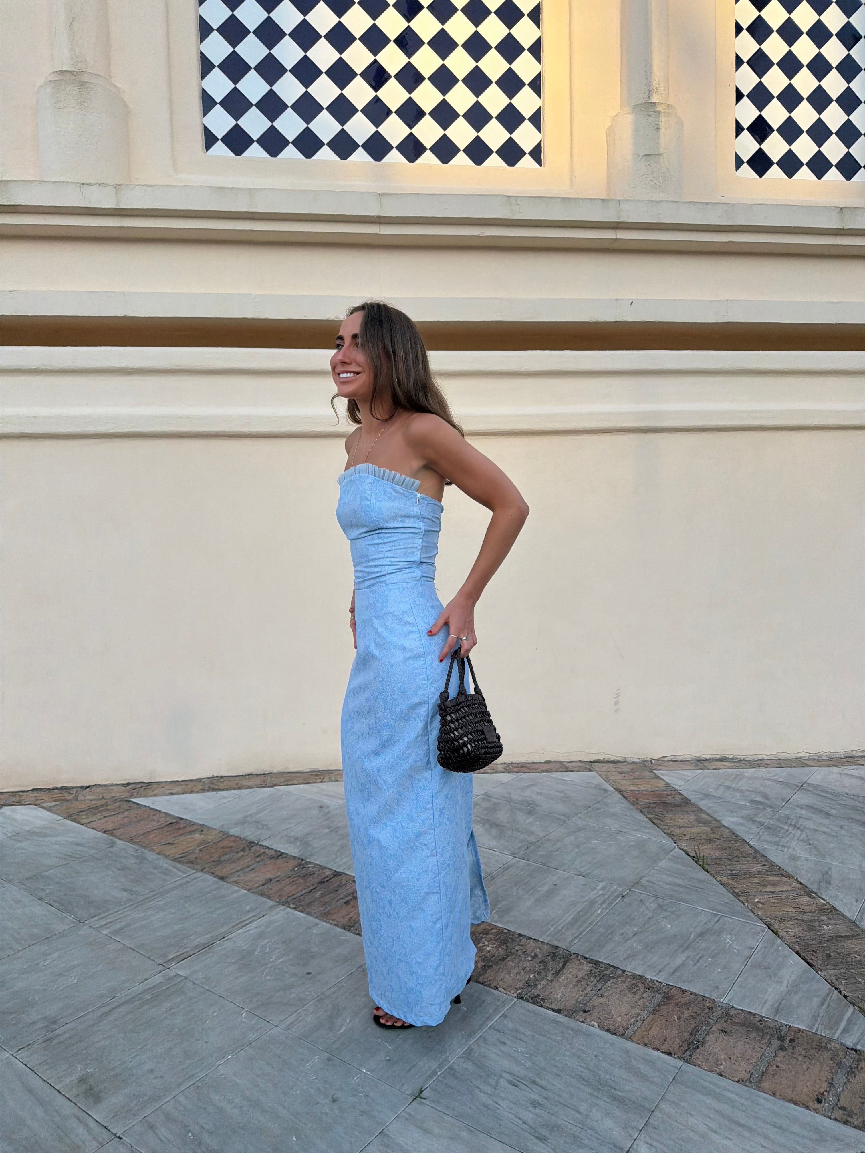 Falda Estampada Azul