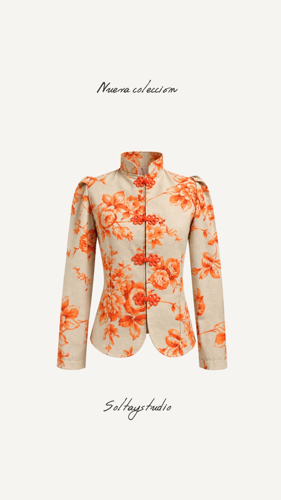 Chaqueta Estampada Naranja