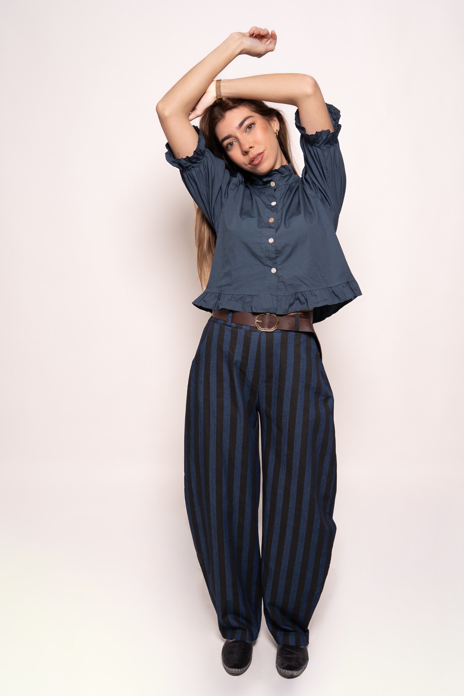 Pantalón rayas bicolor