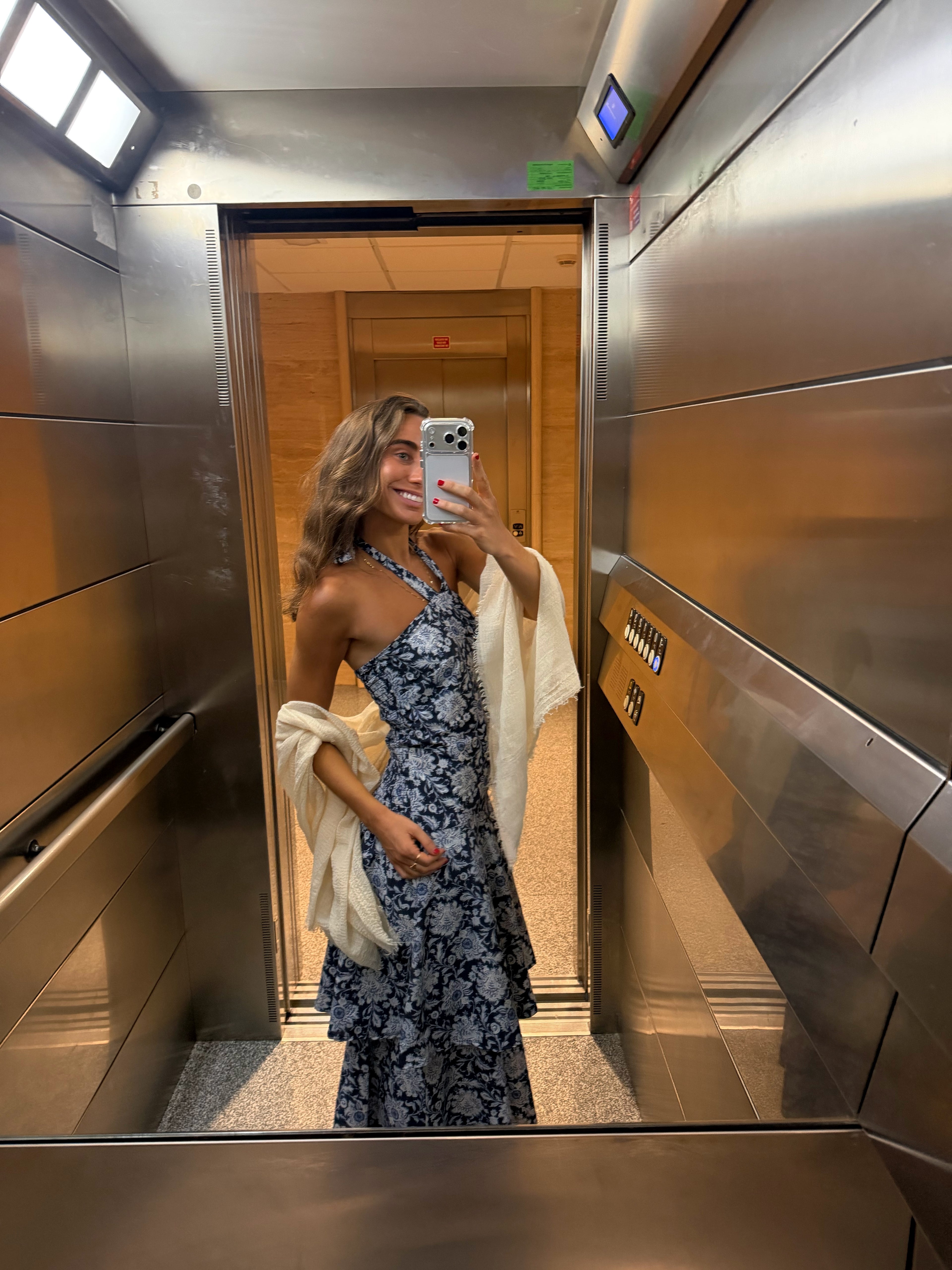 Vestido Estampado Azul
