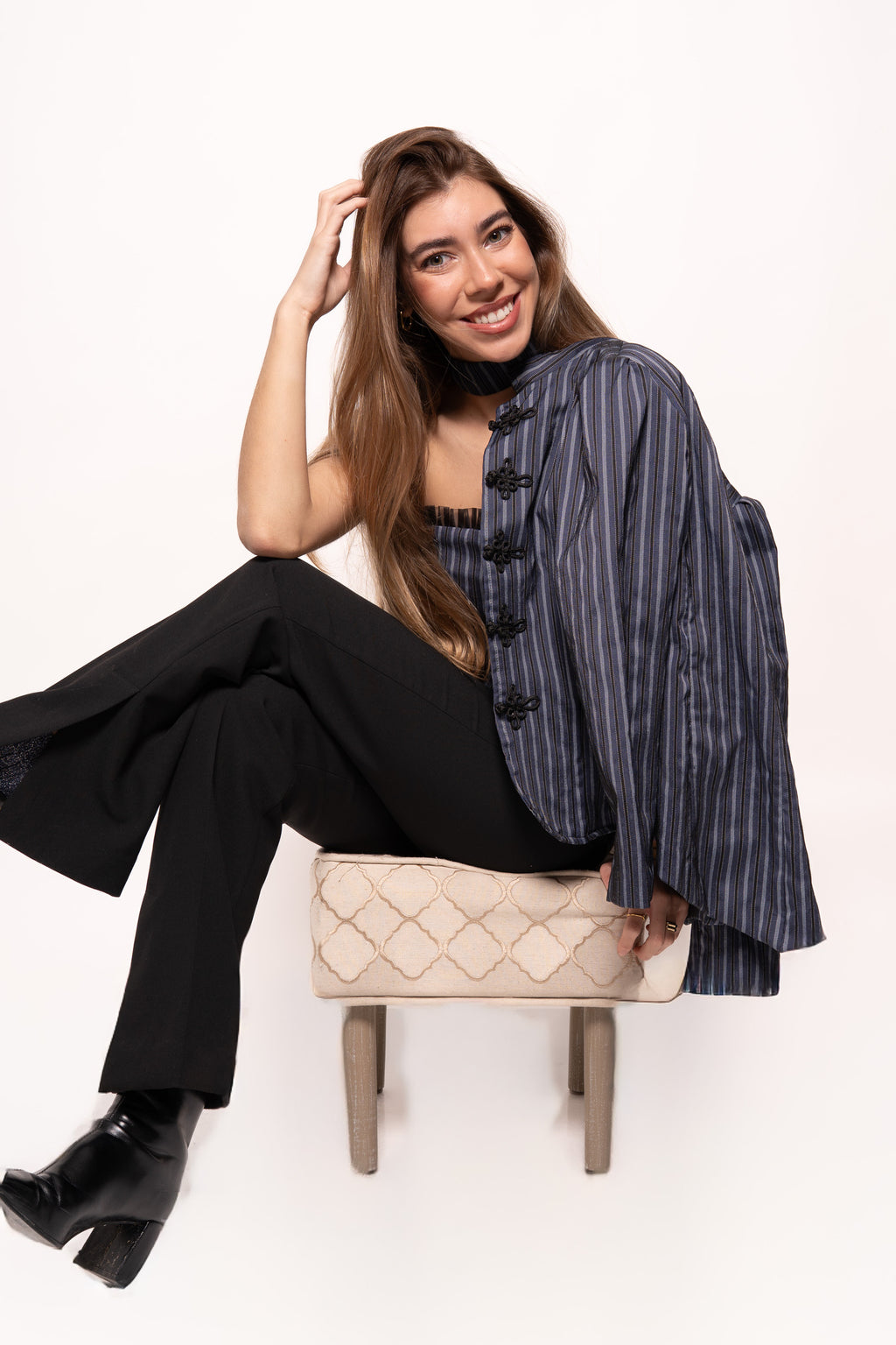 Top Palabra de Honor Tejido Rayas