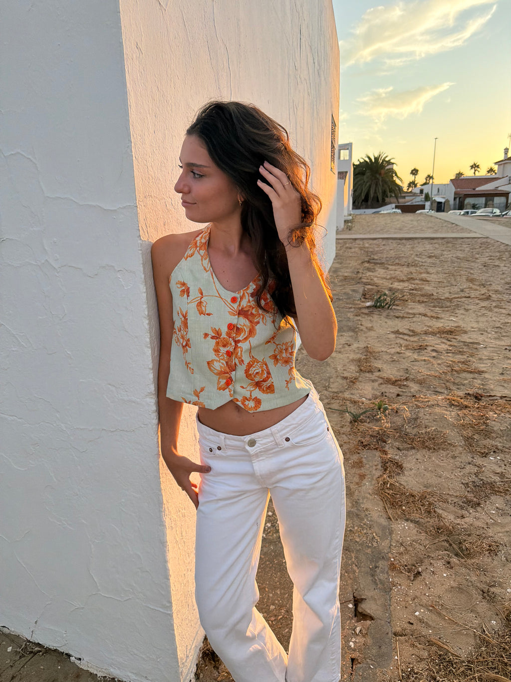 Top Lazo Naranja